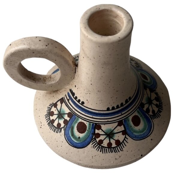 lolcus (lolkos) Pottery Stoneware Candleholder Art Deco Handmade in Greece - Picture 3 of 11